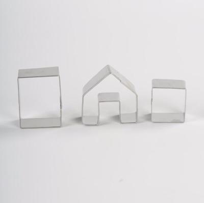 5 stuks Christmas Gingerbread huis koekje Cutter set roestvrijstaal cookie Mould (BXG6254)