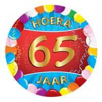 25x Gekleurde bierviltjes 65 jaar feestartikelen Verjaardag leeftijden onderzetters. Ook leuk als ca - thumbnail