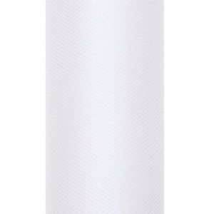 Tule decoratie stof wit 50 cm breed x 900 cm lang