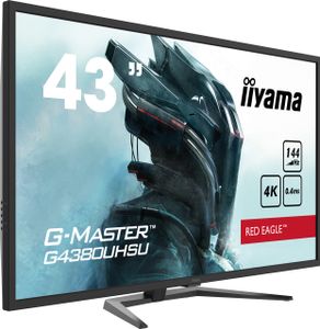 iiyama G-Master Red Eagle G4380UHSU-B1 gaming monitor 4K, 144Hz, HDMI, DisplayPort, USB, Audio, FreeSync