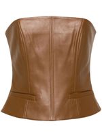 Aya Muse haut bandeau Uro en cuir artificiel - Marron - thumbnail