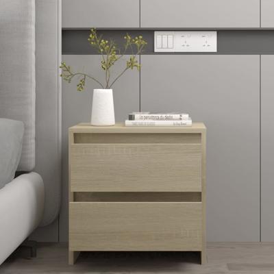 Nachtkastje 45x34,5x44,5 cm bewerkt hout sonoma eikenkleurig