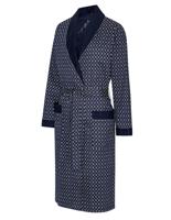 Heren Katoenen Ochtendjas Megeve Ambassador 1867 Kleur Donkerblauw Maat Medium