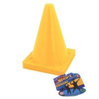 8x Sport/voetbal training pionnen geel 20 cm