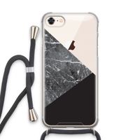 Combinatie marmer: iPhone 7 Transparant Hoesje met koord