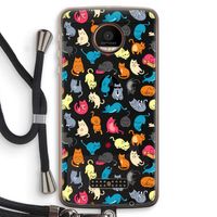 Kleurrijke katten: Motorola Moto Z Force Transparant Hoesje met koord