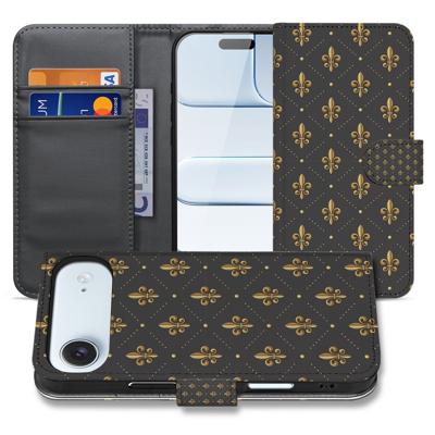 Franse Lelie Bruin Goud Luxe Edition Hoesje Voor iPhone Air | Portemonnee Hoesje