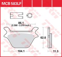 TRW Remblokken, en remschoenen voor de moto, MCB583 Allround organisch