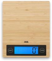 Digitale keukenweegschaal - ADE - RAMONA - Bamboe - 23 x 18 x 2 cm - Inclusief 2 Cr2032 batterijen