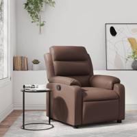 Fauteuil verstelbaar kunstleer bruin