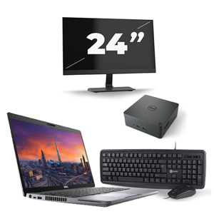 Dell Precision 3550 - Intel Core i7-10e Generatie - 15 inch - 16GB RAM - 256GB SSD - Windows 11 + 1x 24 inch Monitor