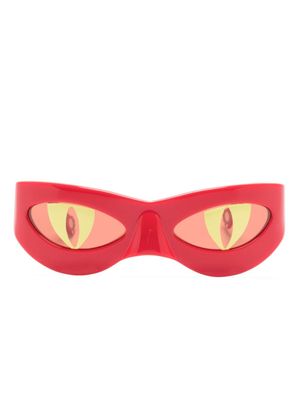 Charles Jeffrey Loverboy lunettes de soleil à monture papillon - Rouge