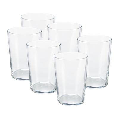 Pasabahce Drinkglazen/waterglazen Bistro - transparant - glas - set 12x stuks - 510 ml