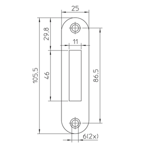 NEMEF Sluitplaat Afgerond voor 636/638 P636/17 RVS Din LS/RS