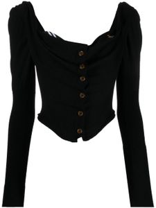 Vivienne Westwood cardigan Bea à coupe crop - Noir