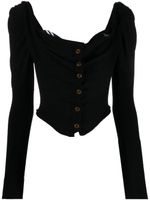 Vivienne Westwood cardigan Bea à coupe crop - Noir - thumbnail