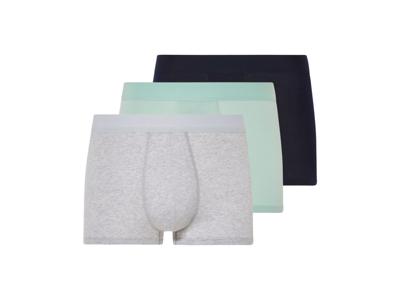 LIVERGY 3 heren boxers (Marineblauw/mint/grijs, M)