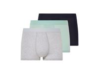 LIVERGY 3 heren boxers (Marineblauw/mint/grijs, L)