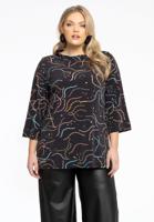 Yoek Shirt A-lijn BIJOU | Zwart | Maat 42/44