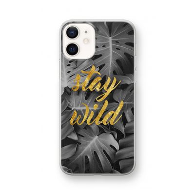 Stay wild: iPhone 12 mini Transparant Hoesje