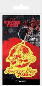 Stranger Things - Surfer Boy Pizza Rubber Keychain