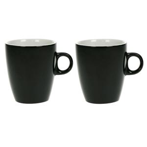 Luminarc Koffiekopjes/bekers - Set van 10x stuks - zwart - 190 ml - Keramiek - glans finish