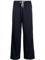 Brunello Cucinelli pantalon ample à ornements métallisés - Bleu