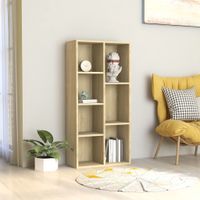 Boekenkast 50x25x106 cm bewerkt hout sonoma eikenkleurig