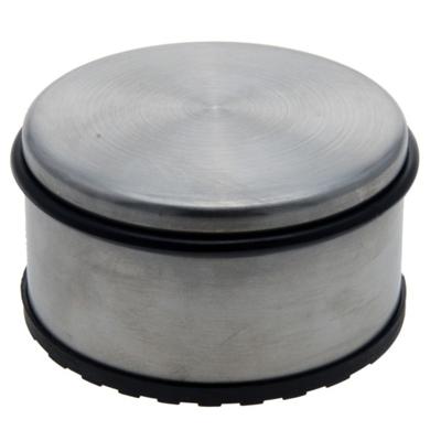Excellent Houseware Deurstopper - aluminium - met rubber - 11 cm - deurstop