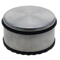 Excellent Houseware Deurstopper - aluminium - met rubber - 11 cm - deurstop