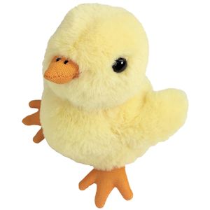 Inware pluche kuikentje knuffeldier - geel - 6 cm - Knuffel boederijdieren