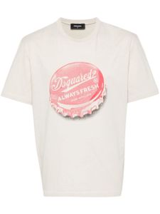 DSQUARED2 t-shirt en coton à imprimé graphique - Tons neutres