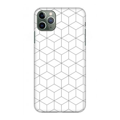 Zwart-witte kubussen: Volledig geprint iPhone 11 Pro Max Hoesje