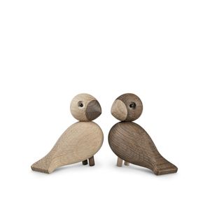 Kay Bojesen Songbirds Lovebirds Light and Dark 8,8 cm