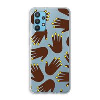 Hands dark: Samsung Galaxy A32 4G Transparant Hoesje