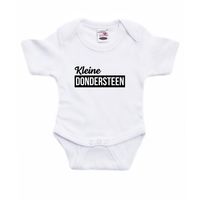 Kleine dondersteen cadeau baby rompertje wit jongen/meisje - thumbnail