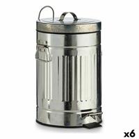 Pedaalemmer Zilverkleurig Staal 7 L (6 Stuks)