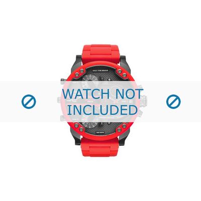 Horlogeband Diesel DZ7370 Staal/Silicoon Rood 28mm