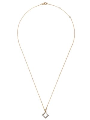David Yurman collier Cable Collectibles Quatrefoil en or 18ct serti de diamants