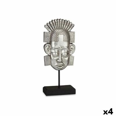Decoratieve figuren Indiaas Zilverkleurig 17,5 x 36 x 10,5 cm (4 Stuks)