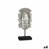 Decoratieve figuren Indiaas Zilverkleurig 17,5 x 36 x 10,5 cm (4 Stuks)