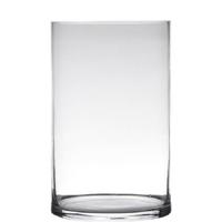 Hakbijl Glass Bloemenvaas - cilinder - transparant - glas - 30 x 19 cm