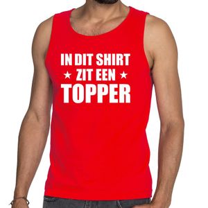 In dit shirt zit een Topper tanktop / mouwloos shirt rood heren