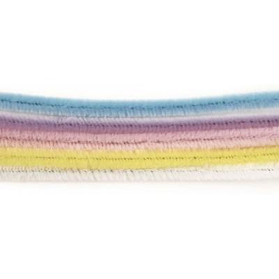 Chenilledraad 15x - pastel kleuren - 30 cm - pijpenragers