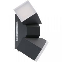 Wandlamp moderne buitenverlichting Oslo grijs 13W 1200 lumen verstelbaar Wandlamp moderne buitenverlichting Oslo grijs 13W 1200 lumen verstelbaar