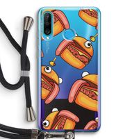 Hamburger: Huawei P30 Lite Transparant Hoesje met koord