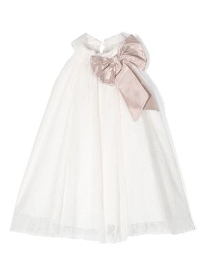 La Stupenderia robe à détail de nœud - Blanc