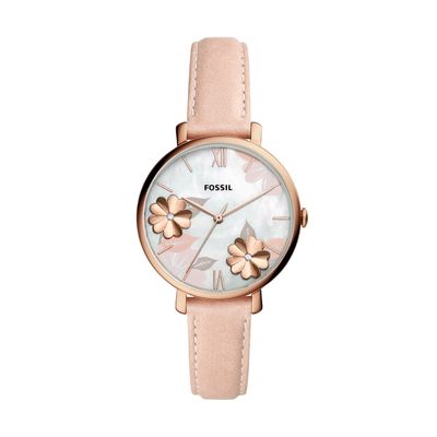 Horlogeband Fossil ES4671 Leder Beige 14mm