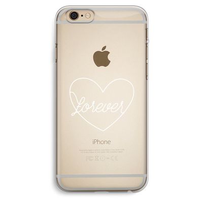 Forever heart pastel: iPhone 6 Plus / 6S Plus Transparant Hoesje