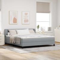 Boxspringbed met matras Lichtgrijs 180 x 200 cm Stof
